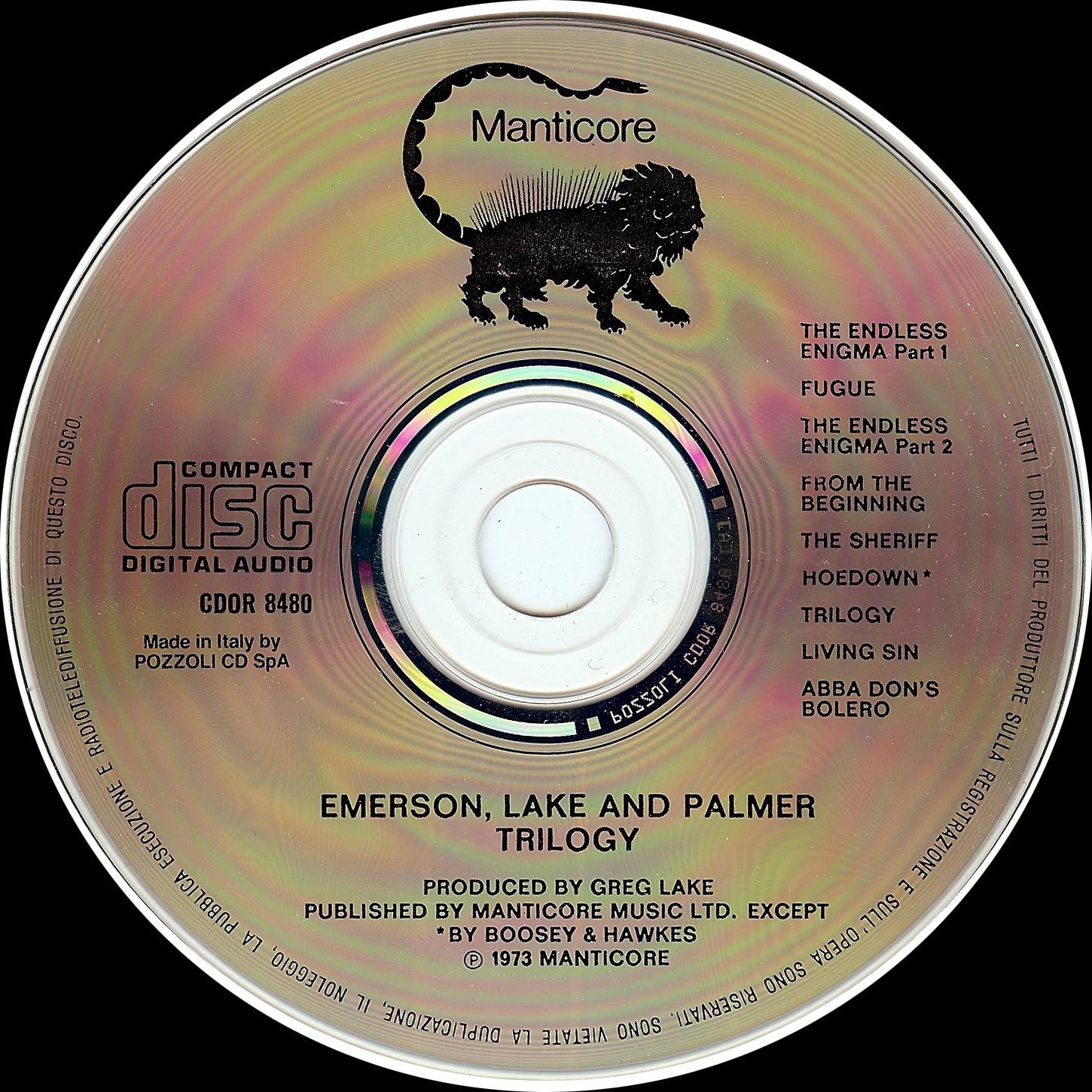 Emerson, Lake and Palmer Trilogy [cd it]